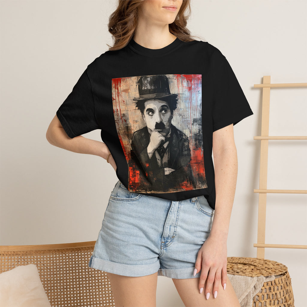 Charlie Chaplin Portrait T-Shirt — Vintage Silent Film Art Tee