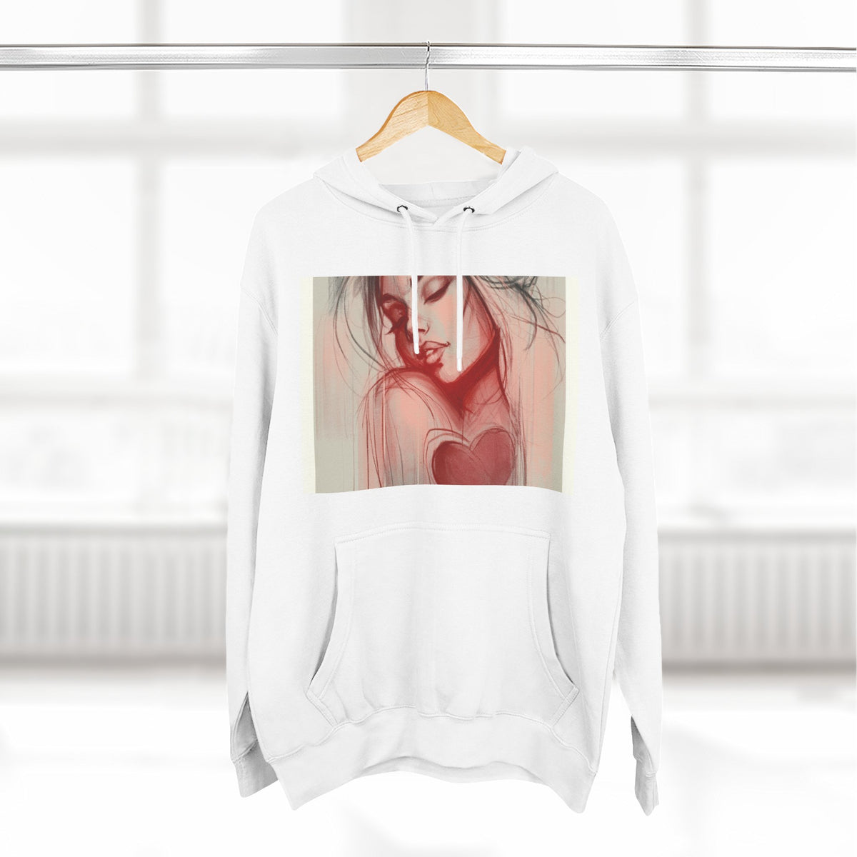 Three-Panel Fleece Hoodie