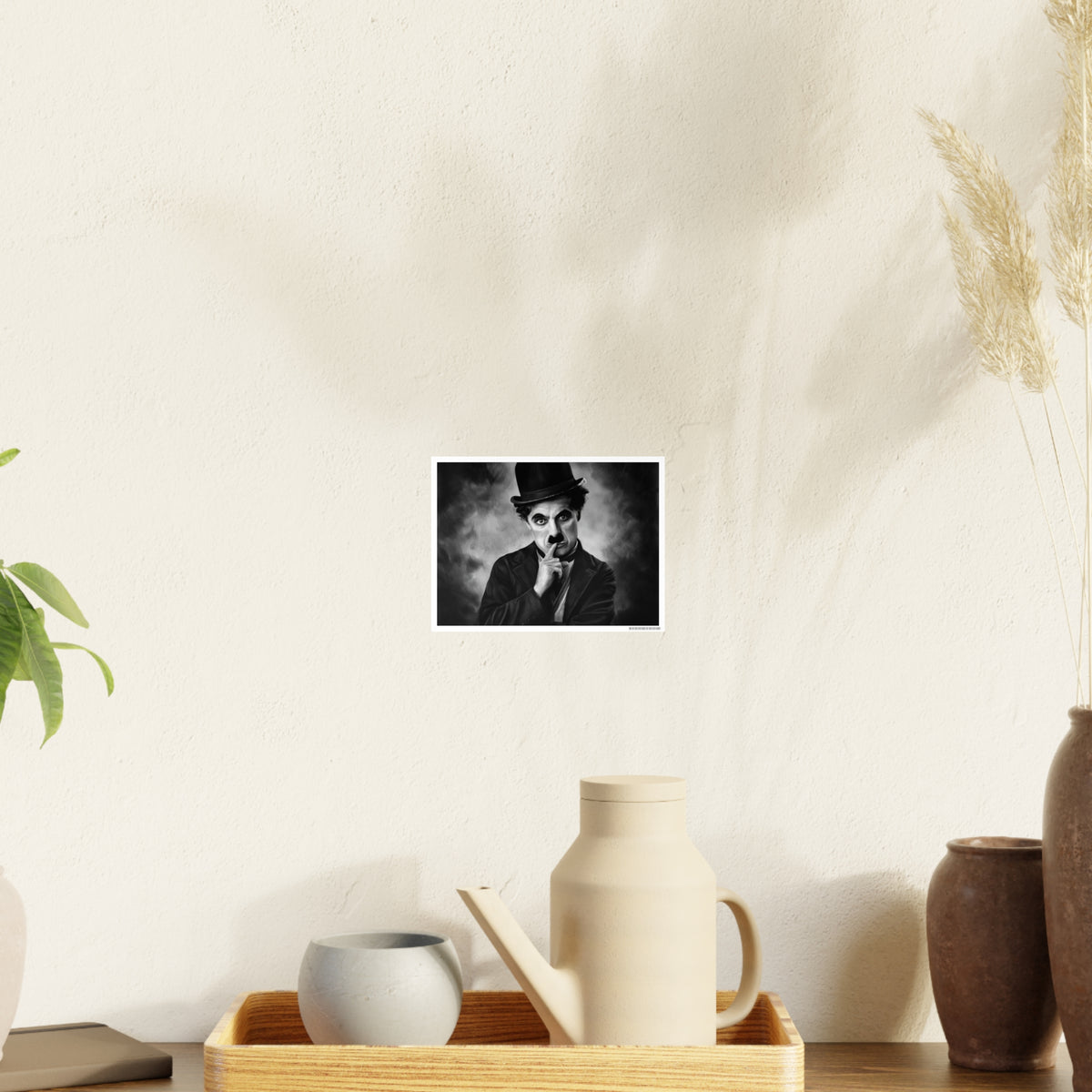 Charlie Chaplin Portrait Photo Art Poster — Vintage Silent Film Wall Print