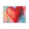 Heart Painting Art Poster — Abstract Red Heart Photo Print for Home Decor, Valentine’s Day Gift