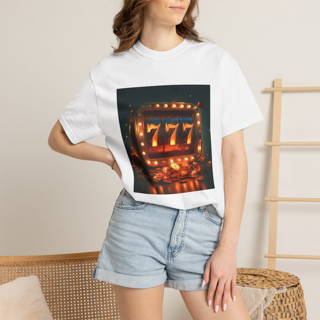 Slot Machine 777 T-Shirt — Retro Casino Jackpot Graphic Tee
