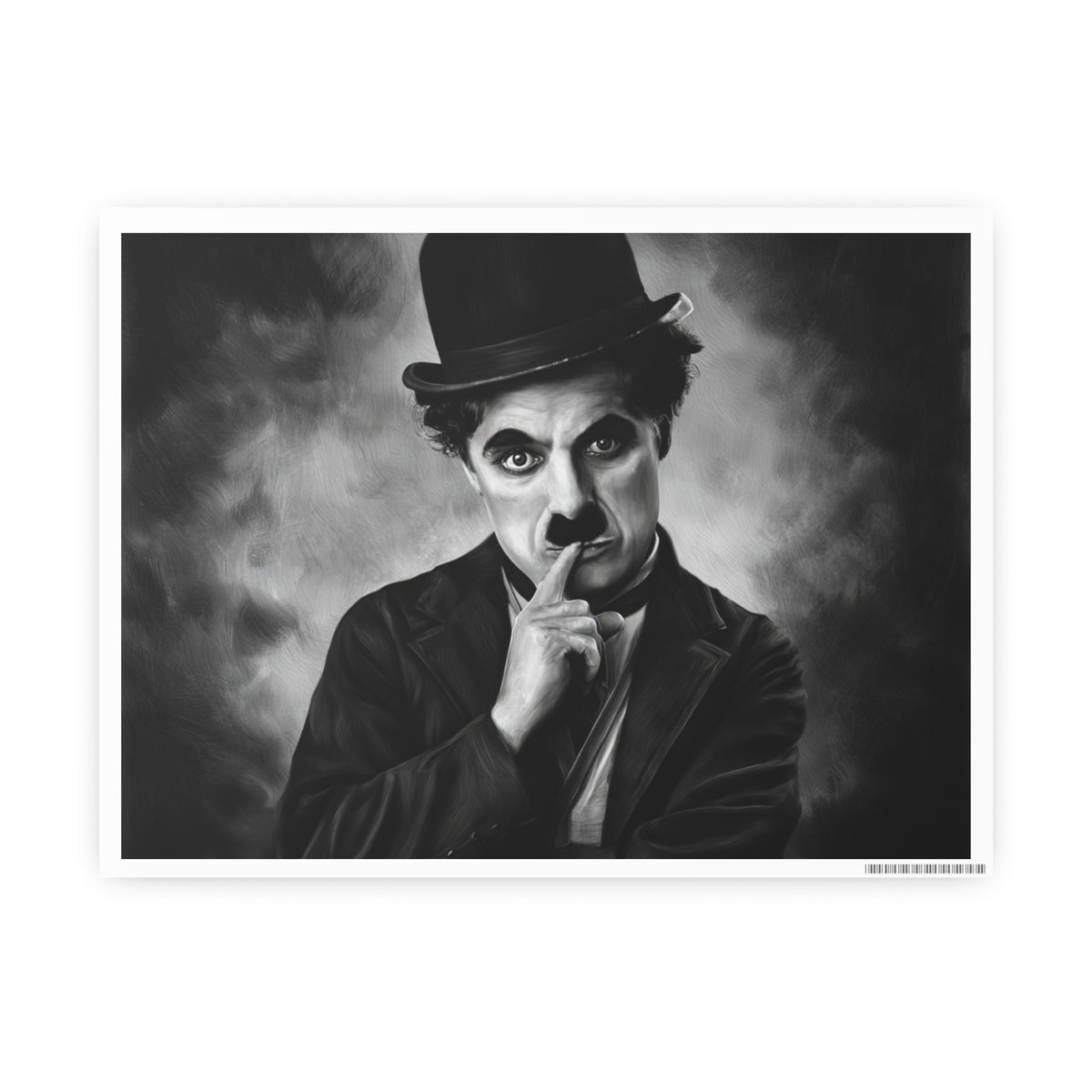 Charlie Chaplin Portrait Photo Art Poster — Vintage Silent Film Wall Print