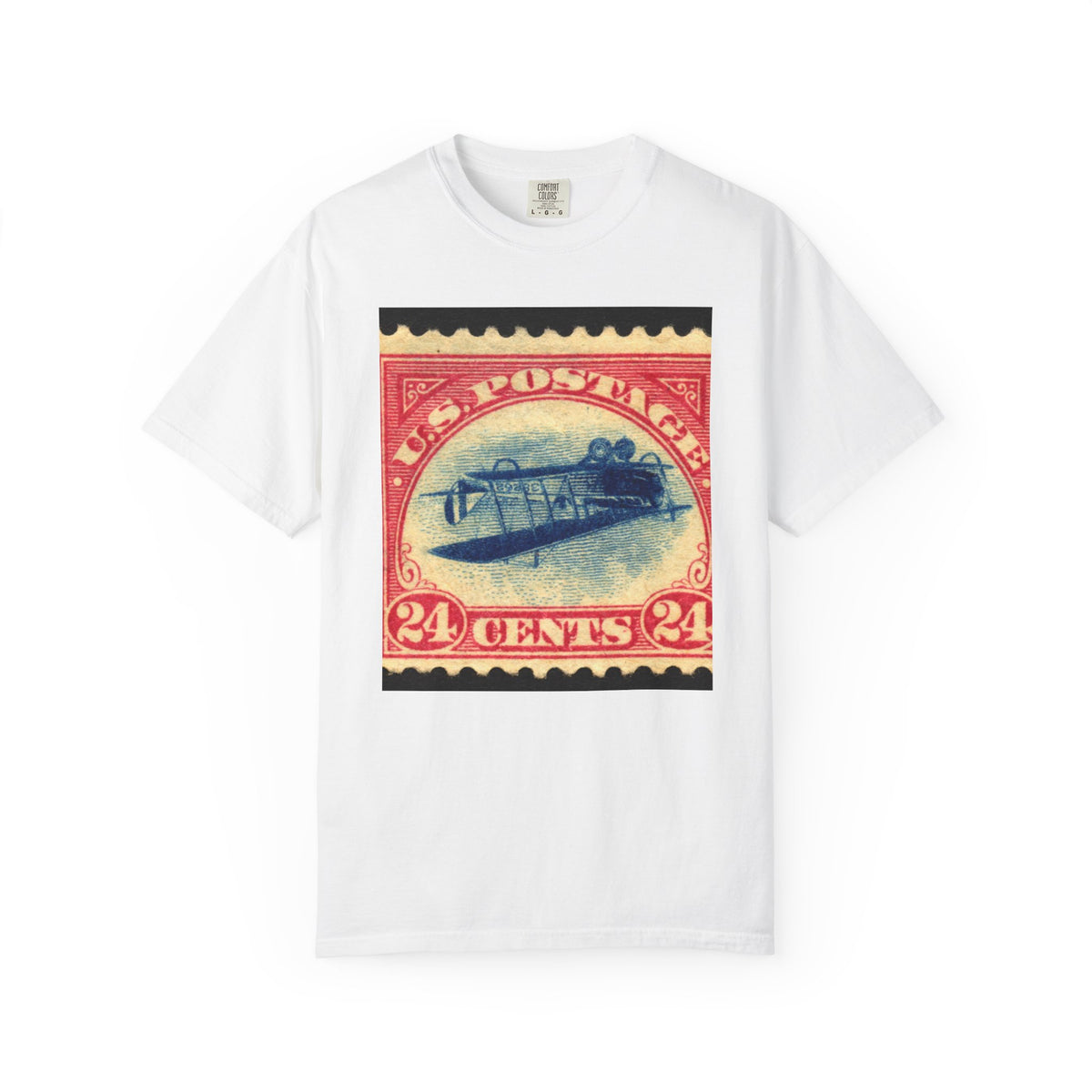 Vintage Airplane Stamp T-Shirt – 24 Postage Retro Aviation Tee