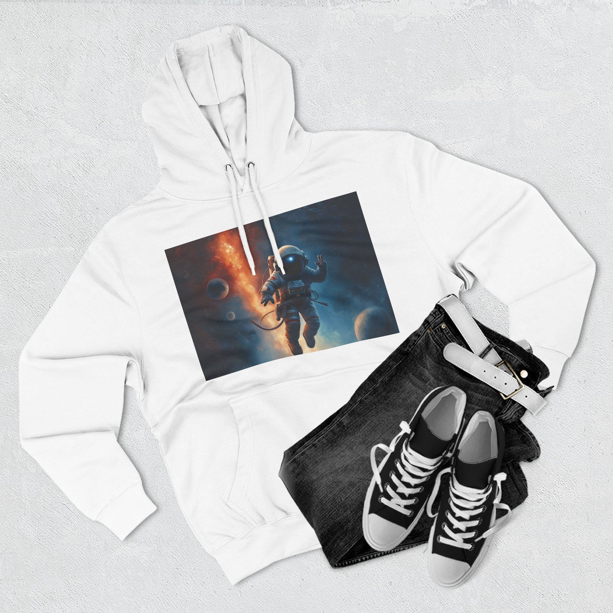 Three-Panel Fleece Hoodie