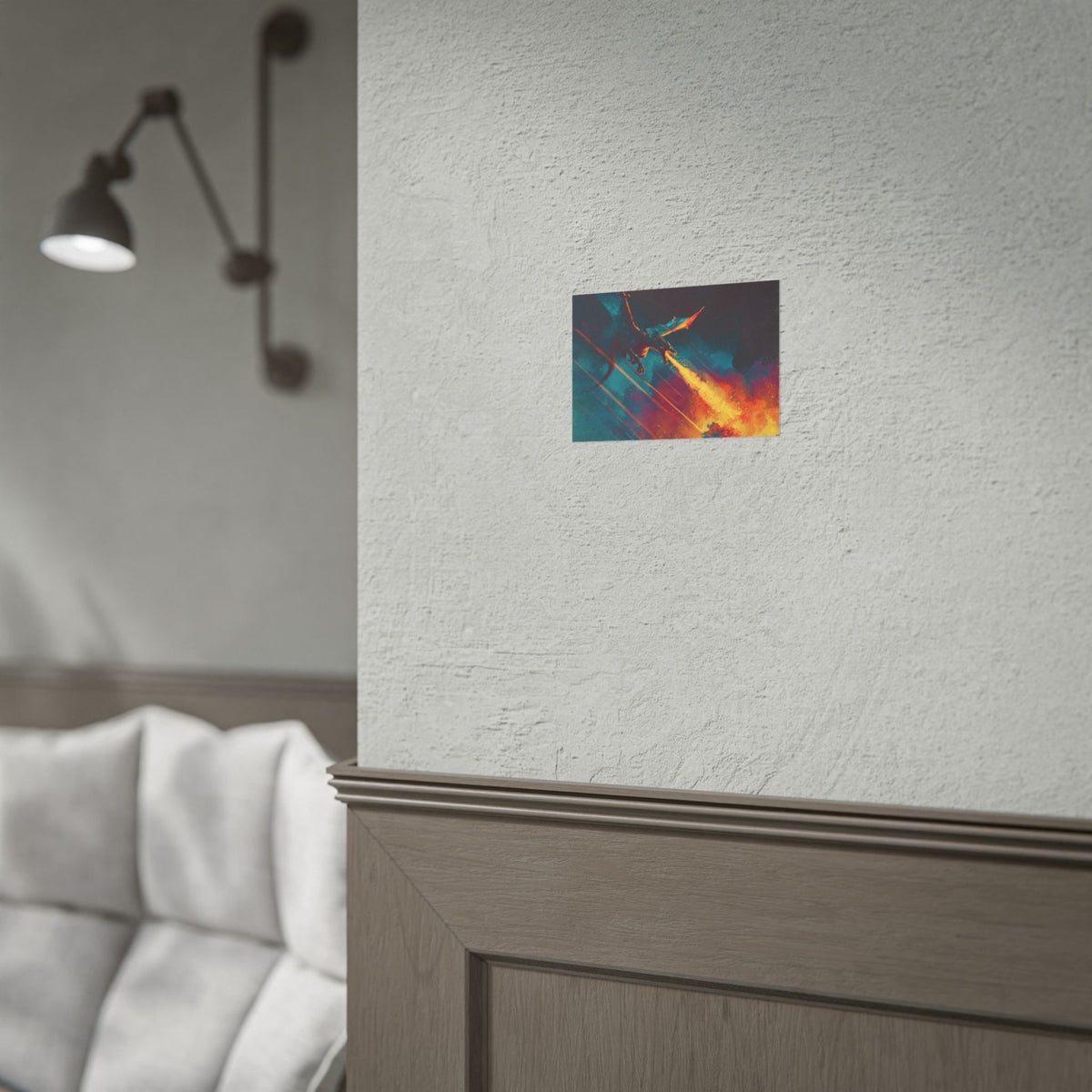 Dragon Fire Poster - Fantasy Art Rolled Wall Print