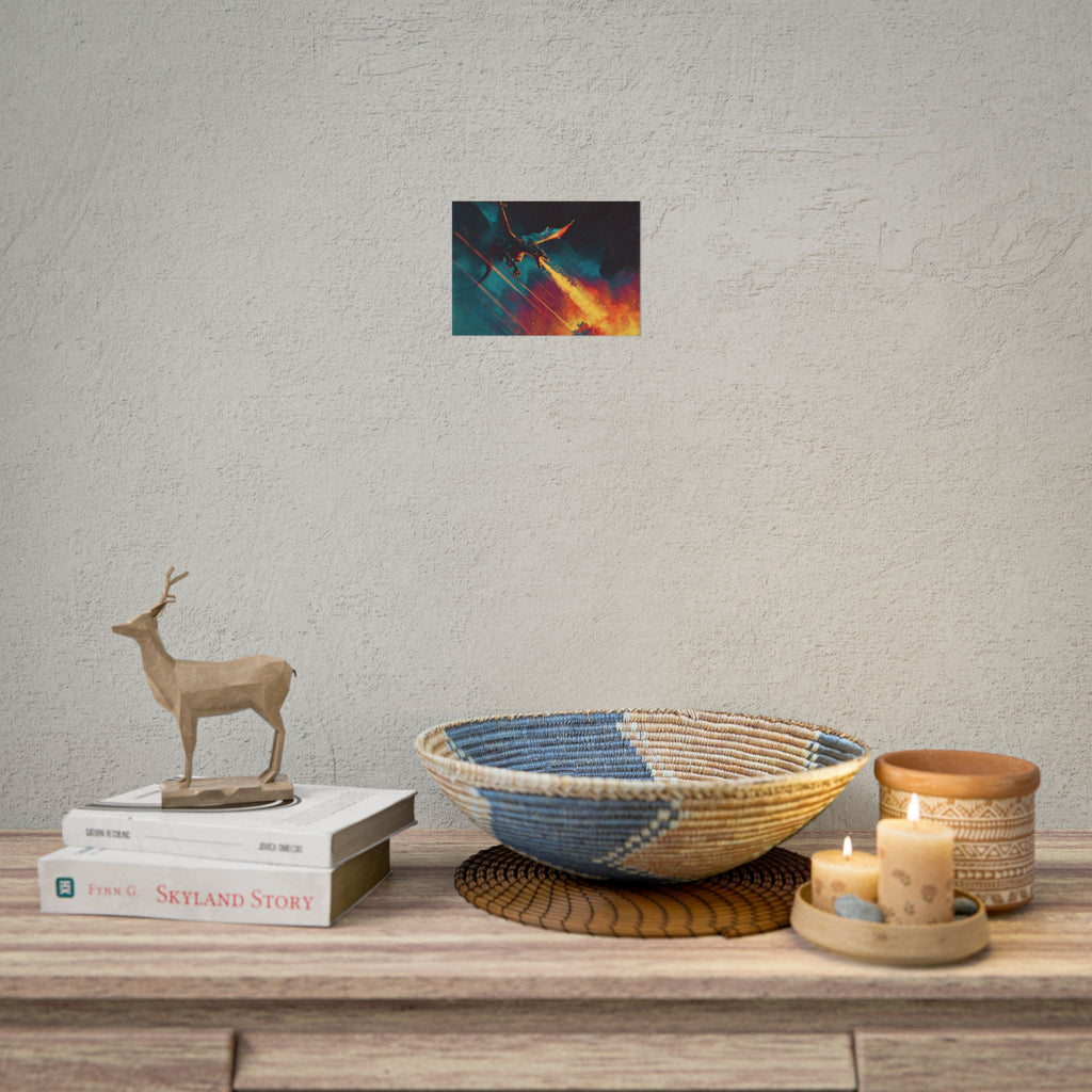 Dragon Fire Poster - Fantasy Art Rolled Wall Print
