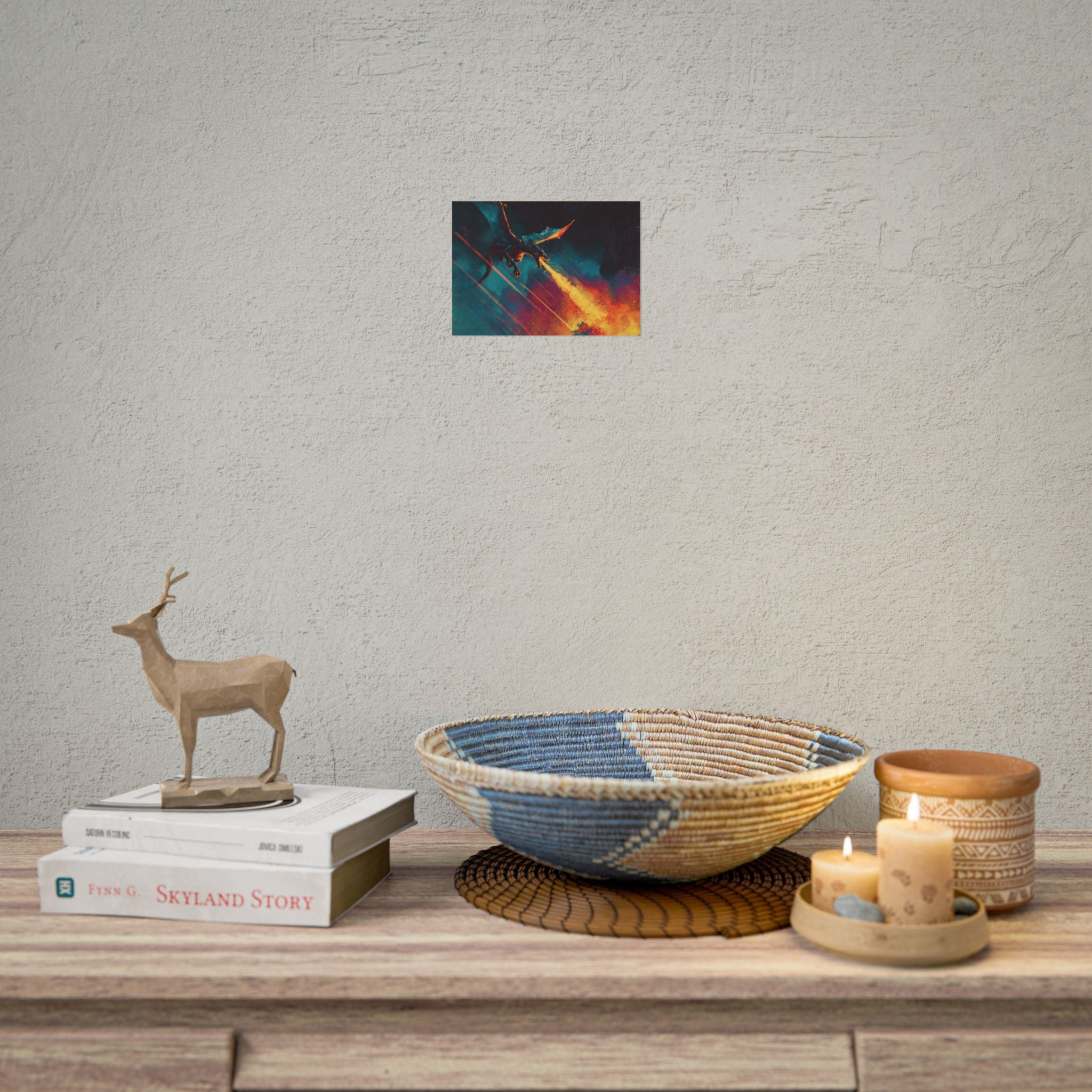 Dragon Fire Poster - Fantasy Art Rolled Wall Print
